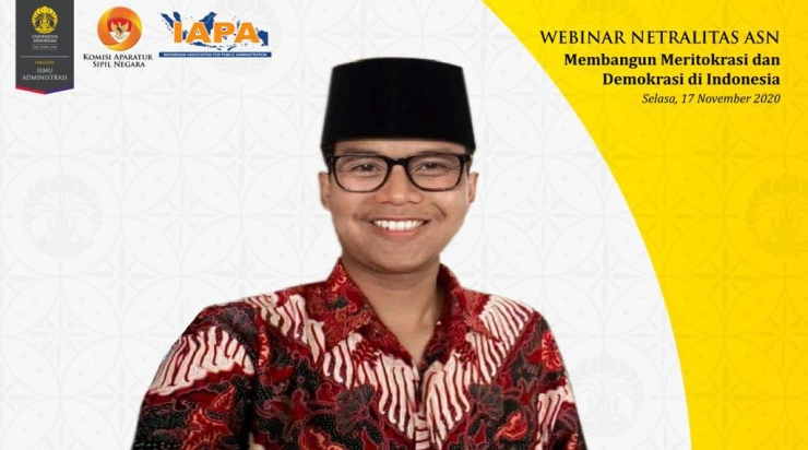 Foto : Mas Abdurrofi di Webinar Netralitas ASN pada hari Selasa 17 November 2020 (dokumen pribadi)