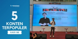 COO Kompasiana Nurulloh saat sambutan pembuka Kompasianival 2019 di One Belpark, Jakarta, Sabtu (23/11/2019) (Kompasiana/Ibnu Siena)