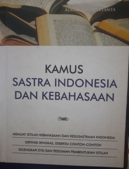 Kamus sastra Indonesia dan kebahasaan (Sumber: Dokumen olah pribadi.)