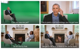 Screenshot Video Wawancara Oprah dan Obama