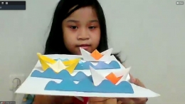 Hasil karya origami salah satu siswi SD Santo Yosef. Dokumen Pribadi