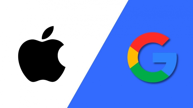 Foto : Apple dan Google bentuk aliansi.