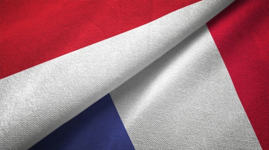 Bendera Indonesia dan Prancis