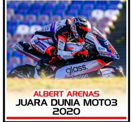 Albert Arenas, rider asal Spanyol, Juara Dunia Moto3 2020. Dok: Ig. Gpracingindonesia.