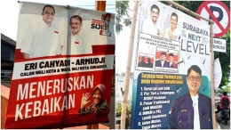 Tagline kedua kandidat paslon pilwali Surabaya