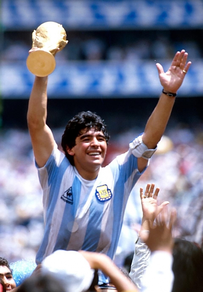 Foto: Maradona di Piala Dunia 1986 (Getty Images)