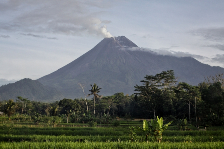 Pemandangan merapi dari Desa Cangkringan, Sleman, Yogyakarta (Dok. pribadi)