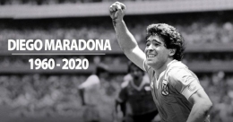 Diego Maradona meninggal dunia di usia 60 tahun pada Rabu, 25 November 2020 di kota Tigre, Argentina. | foto: Bob Thomas Sports Photography/Getty Images via mirror.co.uk