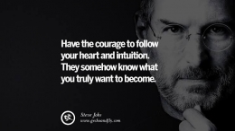 Quotes Steve Jobs tentang intuisi (Sumber: geckoandfly.com)