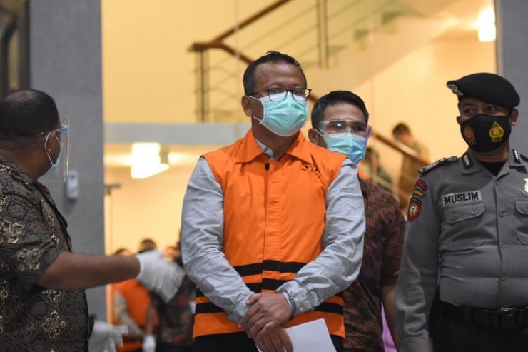 Edhy Prabowo ditangkap KPK (ANTARAFOTO/INDRIANTO EKO SUWARSO)