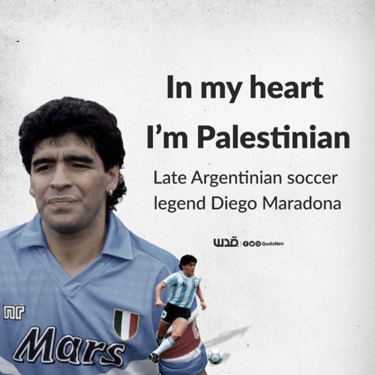 Ungkapan duka atas kepergian Maradona dari rakyat Palestina (twitter.com/ @SavePa2).