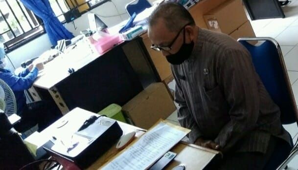 Kepala Dinas DPK Babar saat memberikan sambutan | dokpri