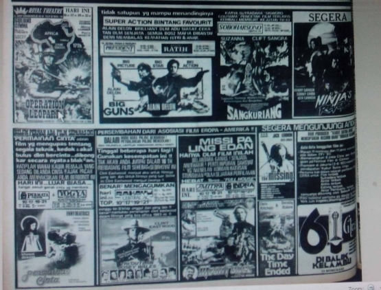 Iklan film di surat kabar Harian Kedauatan Rakyat Yogyakarta tahun 1980-an. | dokpri