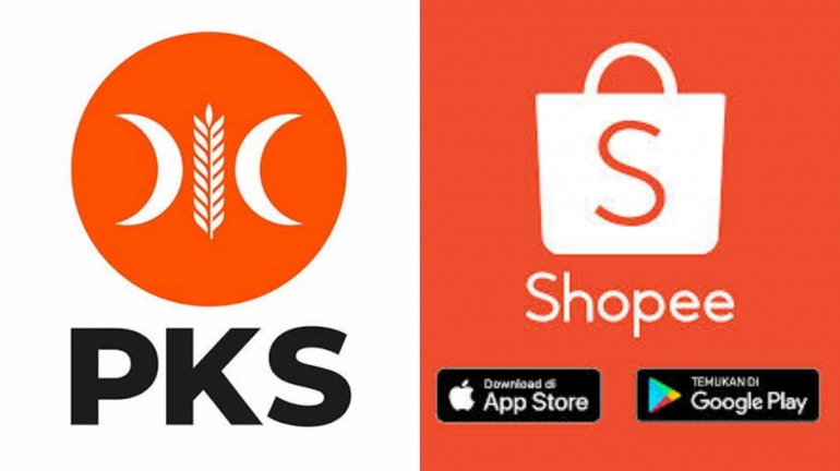 Warna logo baru PKS mirip Shopee (photo : grid.com)