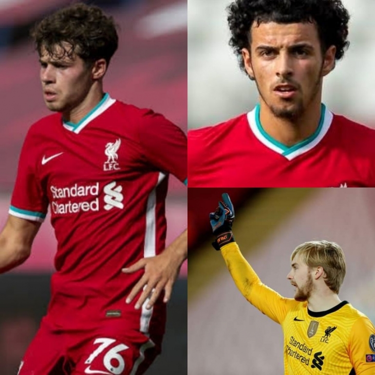 Pemain muda Liverpool: Neco William, Curtis Jones dan Coimhin Kelleher/via liverpoolfc.com