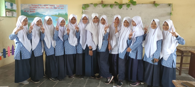 Siswi SMPN 1 Bandar Dua Pidie Jaya/dokpri