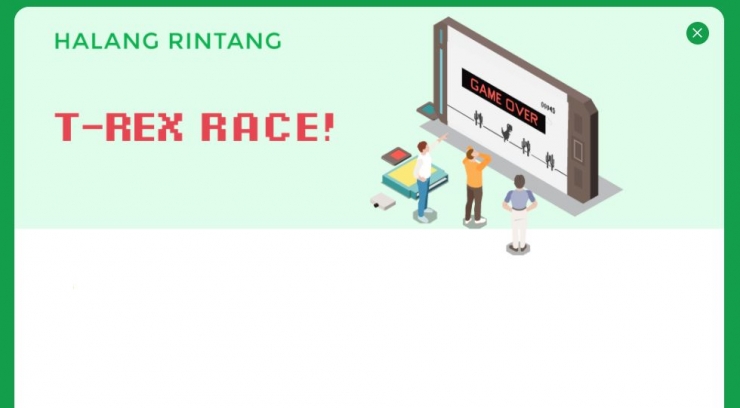 Game T-Rex Race. Tangkapan Layar microsite Kompasianival.com