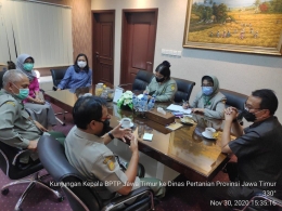 Ketua Pelaksana Harian Kostratani Wilayah Kadis Pertanian&KP dan Sekretaris Ka. BPTP Jatim Bersinergi Untuk Kuatkan Kinerja Kostratani (Dok. pribadi)