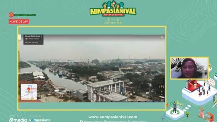 Mba Ira dan mas Ony isi wisata virtual (tangkapan layar Kompasianival)