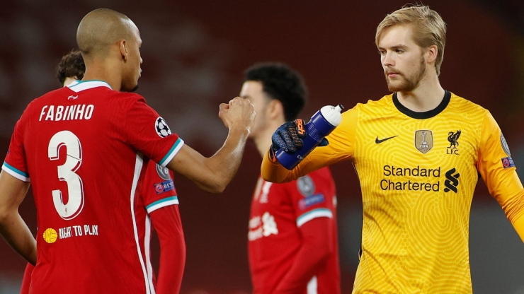 Kolaborasi kokoh Fabinho dan Kelleher (Foto Skysports.com) 