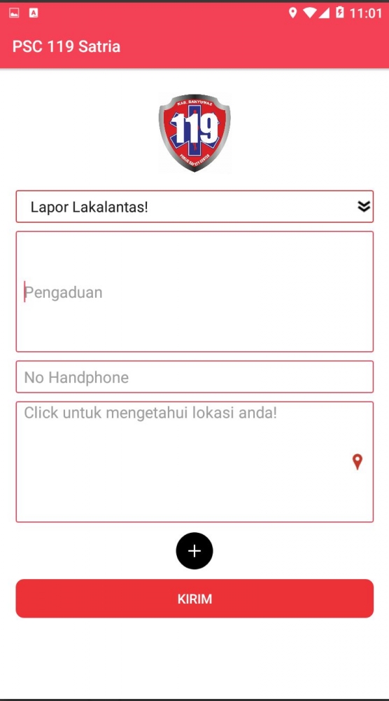 Contoh tampilan aplikasi mobile PSC 119 Satria Kabupaten Banyumas (sumber: Google Play) 