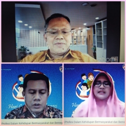 Pak Praptono, pak Imro dan mbak Esti di acara Webinar Kemdikbud (Dokpri)