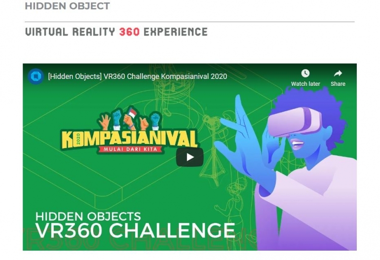 Permainan Hidden Object dengan teknologi Virtual Reality 360 (screenshot pribadi)