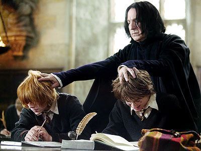 Harry and Ron are hit by Prof. Snape