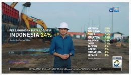 Perbandingan biaya logistik di Indonesia dan Asia (dok.Metrotvnews.com)