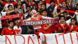 Suporter timnas Indonesia. | (Foto: Pradita Utama/detikSport) sport.detik.com