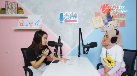 Tangkapan Layar dari acara Youtuber Gritte Agatha