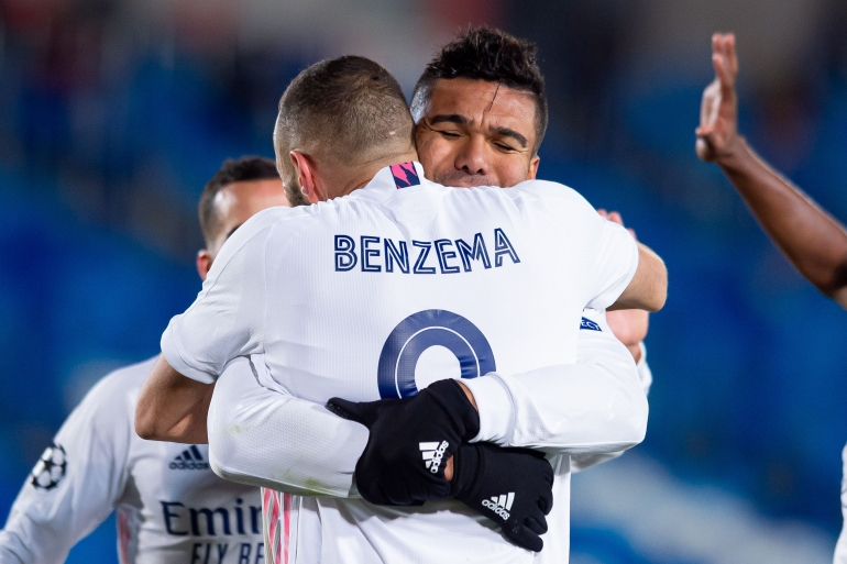 Benzema berkontribusi besar untuk meloloskan Real Madrid ke fase 16 besar Liga Champions 2020/21. Gambar: Twitter/ChampionsLeague