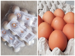 Telur ayam kampung organik dan telur ayam negeri (Dok. Pribadi)