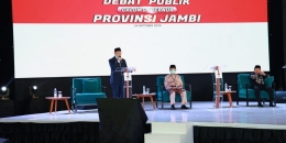 Suasana debat calon Gubernur provinsi Jambi (Kompas.com/Suwandi)