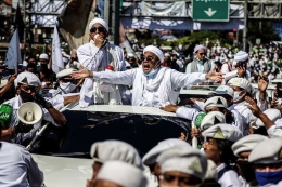 Habib Rizieq dan FPI ancaman Demokrasi? Sumber Kompas.com AFP/ADITYA SAPUTRA