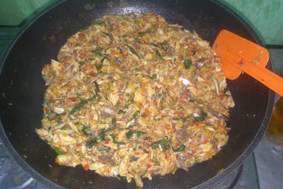 Isian Nasi Bakar telah siap (dok.pri)