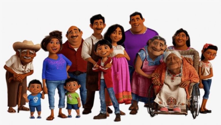 Keluarga besar Miguel di film 