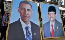 Barack Obama dan Anies Baswedan Mendapatkan Predikat Kadal. Sumber foto : Purnomo/merdeka.com