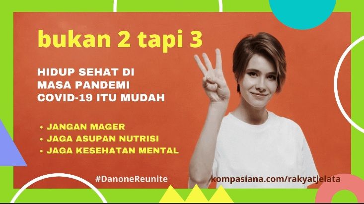 Deskripsi : Revolusi gaya hidup sehat ada 3 menurut dr.Soffi I Sumber Foto : dokri - design by canva