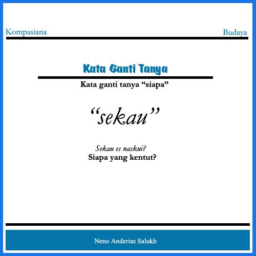 kata ganti tanya siapa | Dokumen pribadi