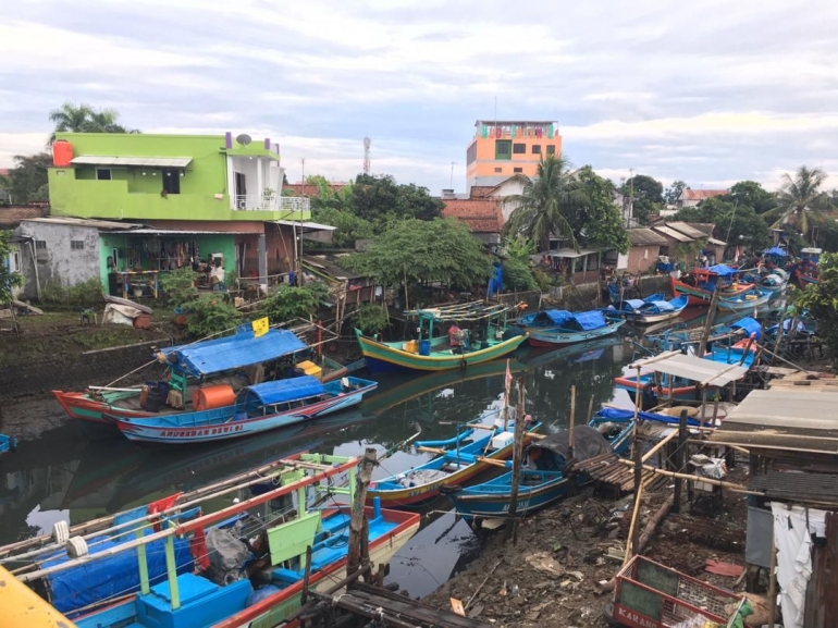 Suasana pagi di Muara Sungai