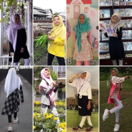 Kindly Hijab -hijaber kids fav. tunik kotak-kotak (Dokpri)