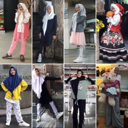 Kindly Hijab -hibajer kids fav. celana panjang dan tunik hitam (Dokpri)