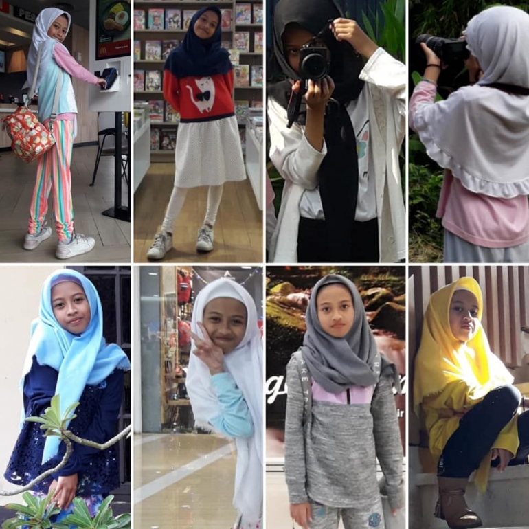 Kindly Hijab -hijaber kids fav. jilbab hitam segiempat (Dokpri)