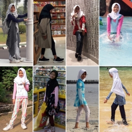 Kindly Hijab -hijaber kids fav. vest motif garis (Dokpri)