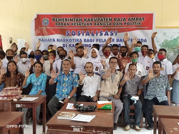 Sosialisasi Bahaya Narkoba di SMAN 07 Yenanas Raja Ampat/dokpri