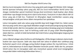 sumber : dokumen pribadi press release untuk Bali Zoo