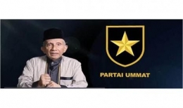 Tangkapan layar saat Amien Rais resmi luncurkan logo Partai Ummat. Republika/Febrianto Adi Saputro