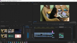 Proses editing video untuk iklan Pascasarjana Uajy | Dokumentasi Pribadi
