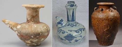 Beberapa bentuk keramik kuno (Foto: makalah Ibu Widiati)
